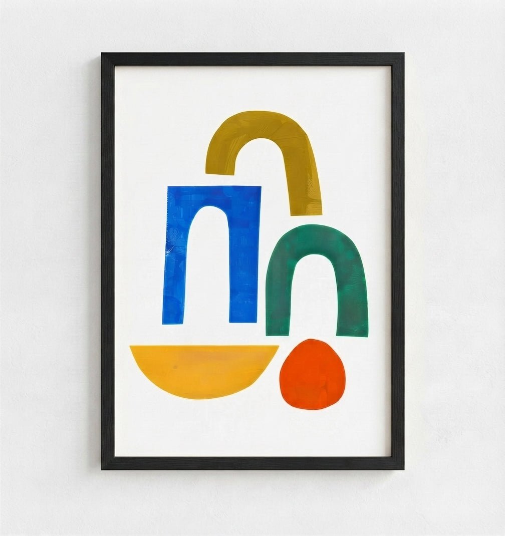 Colorful Minimalist Abstract Wall Art Print