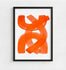 Orange Minimalist Abstract Wall Art Print